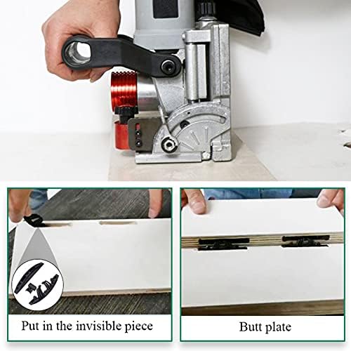 Biscuit Joiner, Lamino Slotting Machine for Woodworking,and Cabinet Connector Tool for Precise Boring and Tenon Making