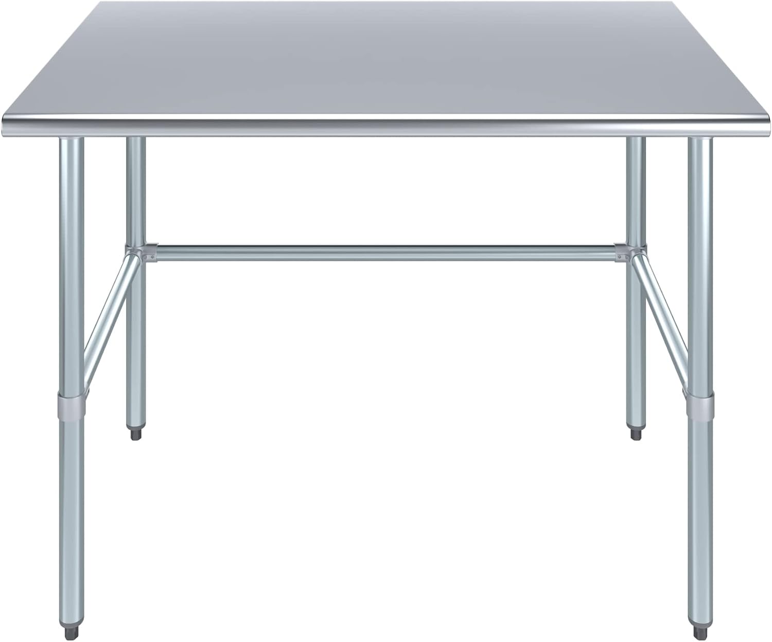 36' x 30' Open Base Stainless Steel Work Table – NSF Certified Heavy Duty Commercial Prep Table with Galvanized Legs for Kitchens, Labs & Utility Rooms