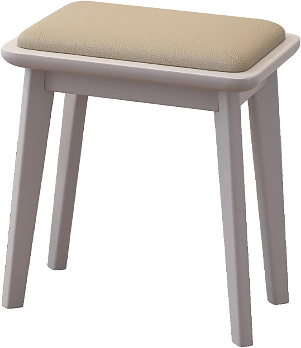 BTZHY Vanity Chair,Vanity Stool,Modern Upholstered Makeup Dressing Bench Footstool Side Table Seat Dressing Chair,Piano Seat with Padded Cushion and Solid Wood Leg