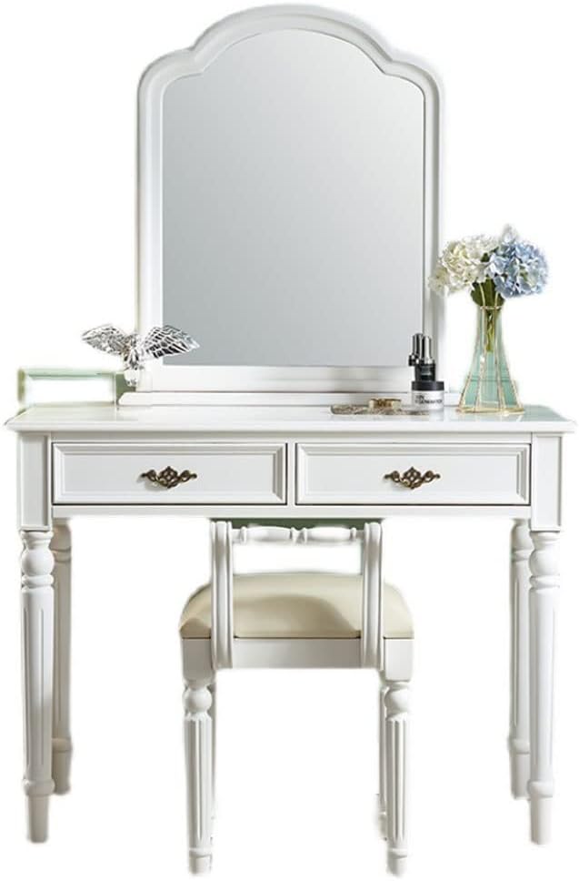 Vanity Benches Vanity Table Set Bedroom Minimalist Makeup Desk with Two Storage Cabinets Table Modern Women Dresser Table (Color : A)