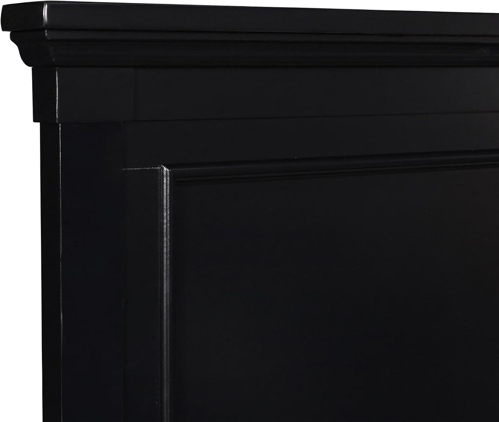 New Classic Tamarack 4-Piece Wood King Bedroom Set with Nightstand in Black