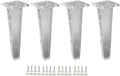 12' H Tapered Acrylic Lucite Square Furniture Legs for Sofa, Cabinet, ET Center Vanity, 4PC Set