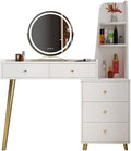 Vanity Benches Dresser Table Set Bedroom Modern Minimalist Storage Cabinet All-in-one Dressing Table Multifunctional Vanity Table (Color : A)
