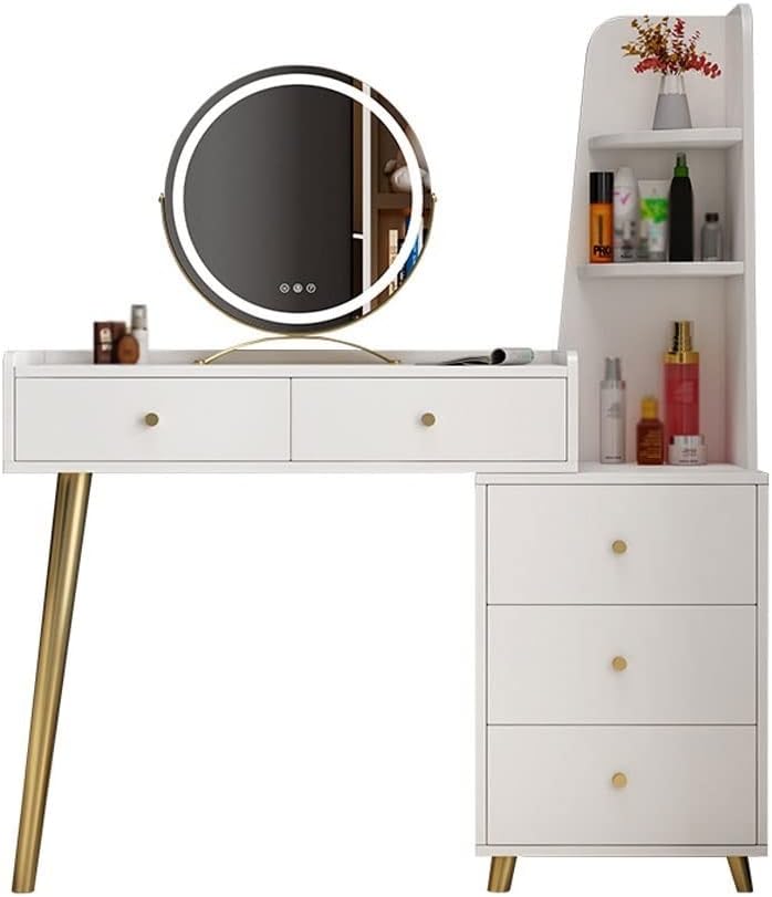 Vanity Benches Dresser Table Set Bedroom Modern Minimalist Storage Cabinet All-in-one Dressing Table Multifunctional Vanity Table (Color : A)