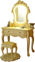 Vanity Benches Vanity Table Set with Lighted Mirror Ladies Fashion Makeup Table Modern Dresser for Bedroom Dresser with Drawers (Color : A)