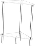 Acrylic Corner Shelf End Table Plant Stand, Clear Side Table Dresser Organizer, Vanity Stand for Counter