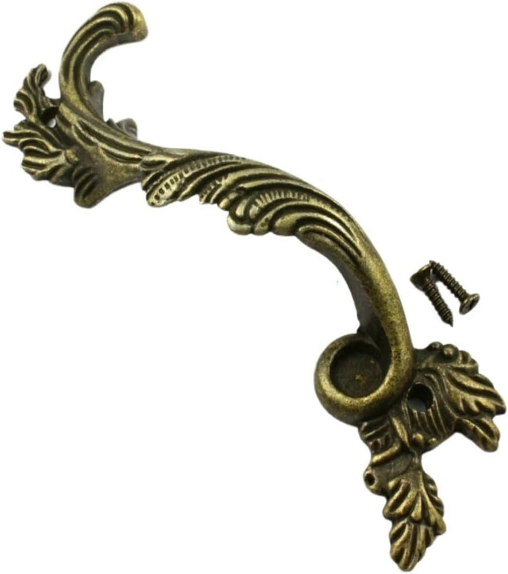 Wen ST 20 Pieces Antique Brass Furniture Handle Cabinet Knob Jewelry Box Handle Knob Drawer Pull / 128mm