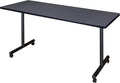 Regency Kobe 60 x 24 in. Mobile T-Base Training Seminar Table- Grey
