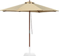 Yescom 9ft Coastal Solid Wood Umbrella Pulley Lift Commercial Base with Wheel Included for Seaside Restaurant Terrace Poolside Beach Club