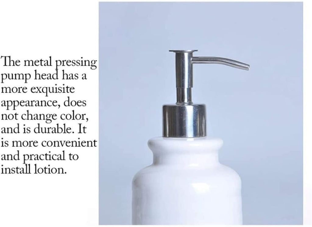 Vanity Bathroom Decor, Soap Dispenser Bottle White Ceramic Bathroom Accessories Set 4/5/6 Piece European Style Wash Set Housewarming Gift(B)
