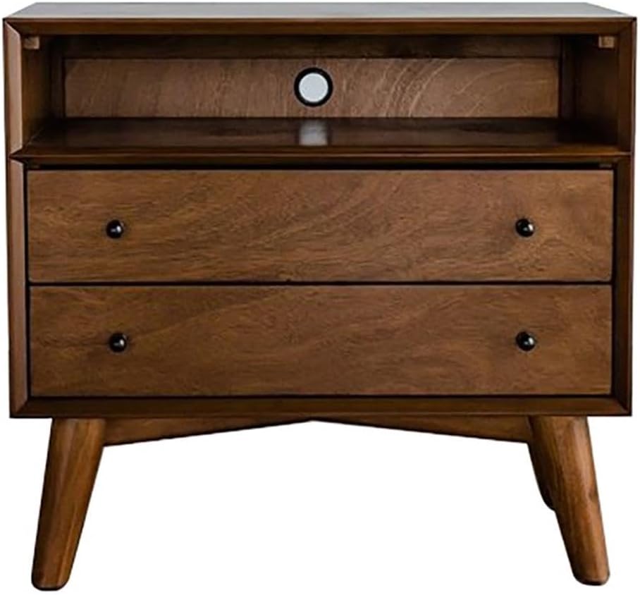 Home Square 4 Piece Set with Large Nightstand Standard King Bed & Nightstand