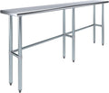Stainless Steel Open Base Work Table | NSF Metal Prep Table & Utility Bench (84' x 18')