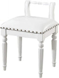 BTZHY Vanity Chair,Backrest Piano Stool, Leather Vanity Benches Footstools, Makeup Seat, Garden Stools, Dressing Stools, Living Room and Bedroom Desk Stools