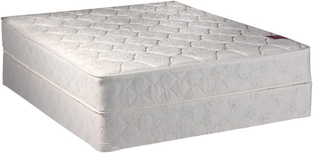 Dream Solutions USA DS Solutions USA Legacy Single-Sided Medium Firm King Size Mattress Set with Metal Bed Frame - Spine Support, Orthopedic, Longlasting Comfort and Non Flip