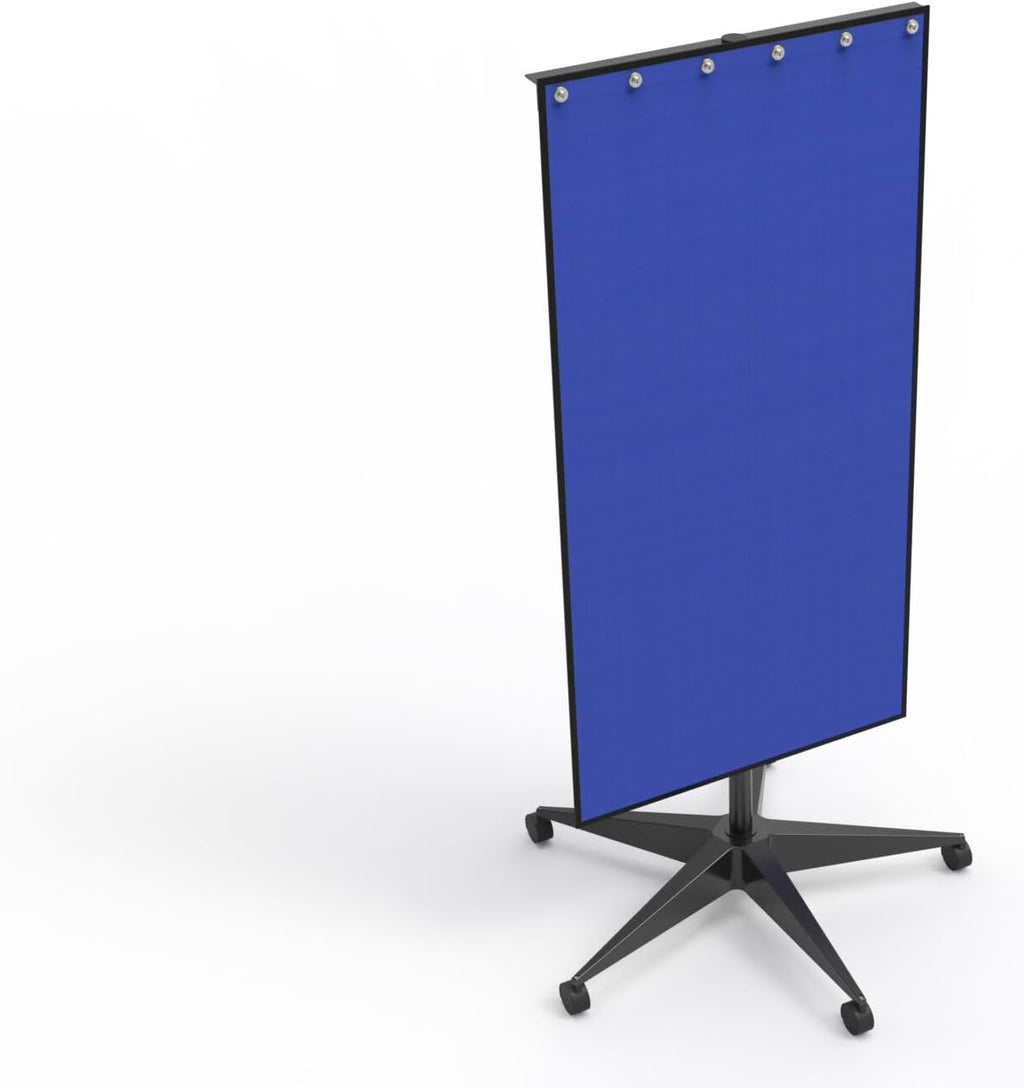 Mobile Lead Porta-Shield – 0.50 mm Pb Eq - Adjustable 24–48″ Height - 24″-Diameter Five-Caster Base - Panels 24' × 48' - 1 Pack