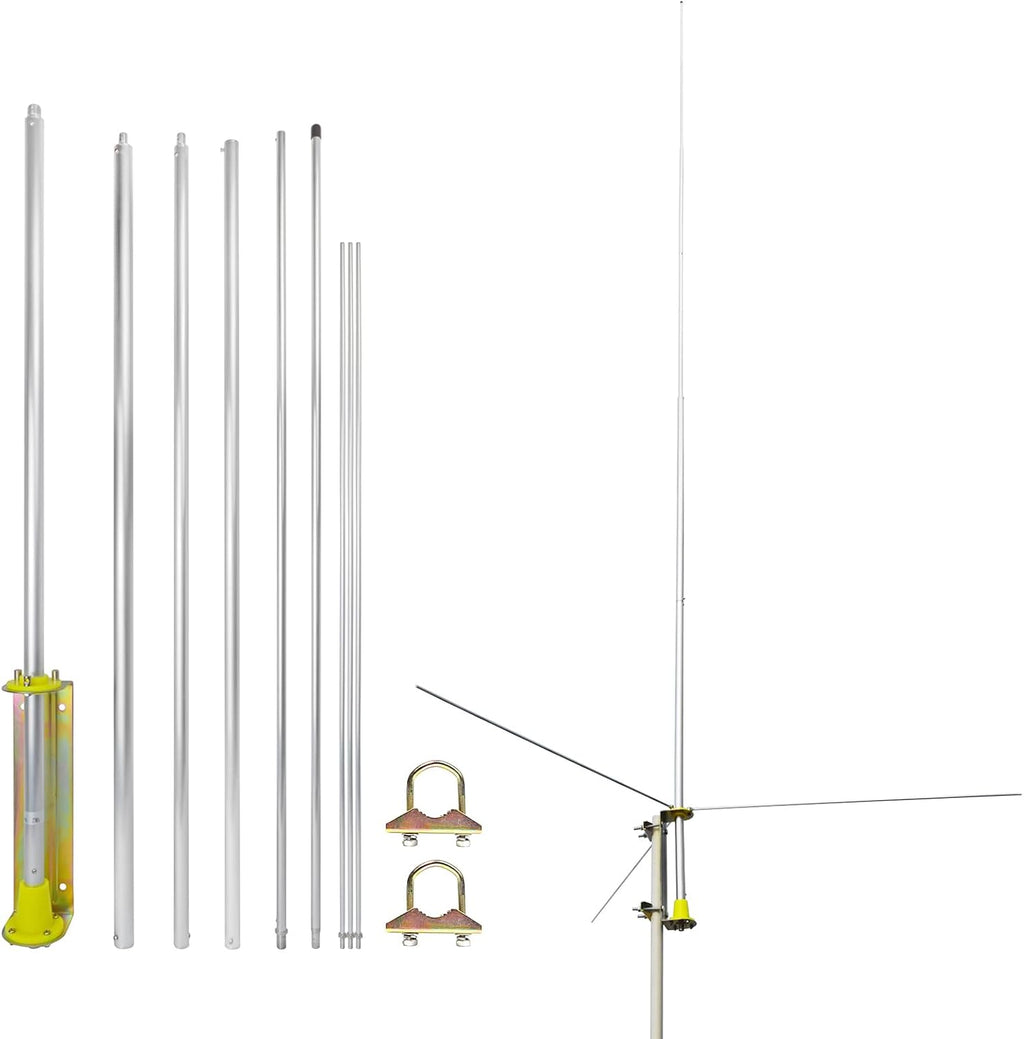 HYS 27MHz CB Base Station Antenna - 3.5dBi High Gain Aluminum Alloy Omni-Directional Antenna for 26-28MHz, for Cobra, Midland, Uniden CB Radios | Handheld, Mobile, Truck & Vehicle Communication