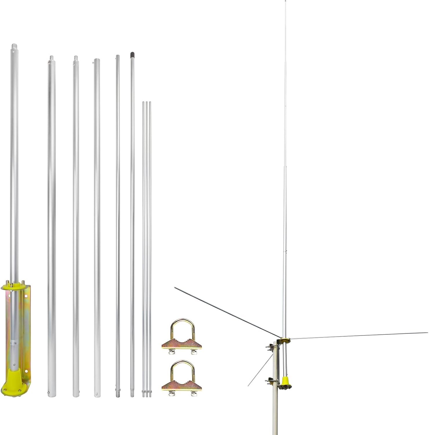 HYS 27MHz CB Base Station Antenna - 3.5dBi High Gain Aluminum Alloy Omni-Directional Antenna for 26-28MHz, for Cobra, Midland, Uniden CB Radios | Handheld, Mobile, Truck & Vehicle Communication