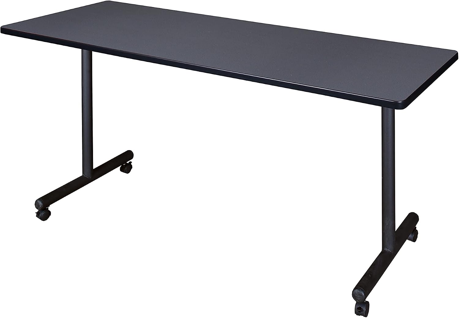 Regency Kobe 66 x 24 in. Mobile T-Base Training Seminar Table- Grey