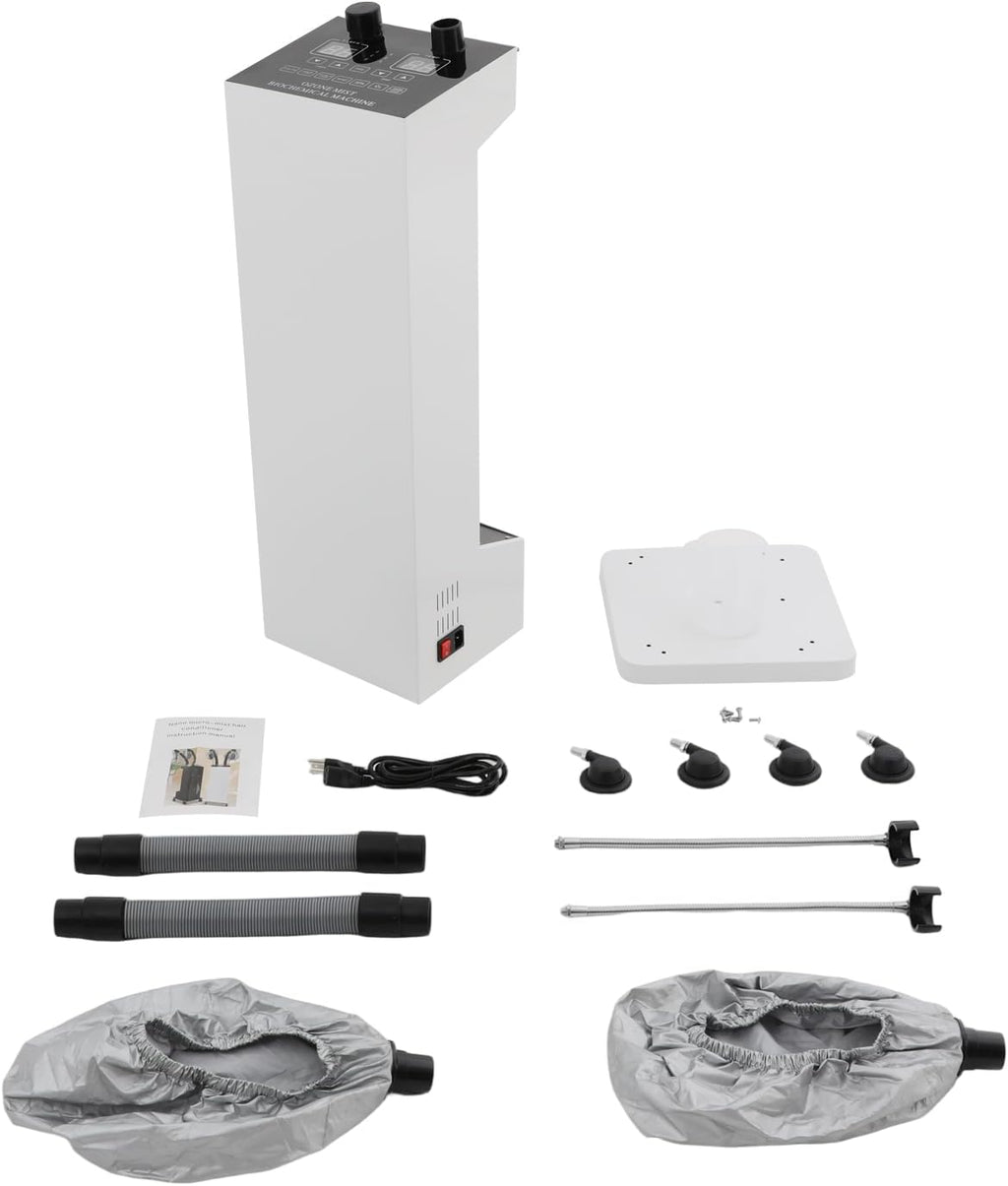 TFCFL 650W Professional Hair Steamer with Nano Mist, 5 Modes (Color/Care/SPA), Adjustable Timer & Temp, 0.32gal Tank & Mobility Base - for Salon & Home Deep Conditioning Treatments (White)