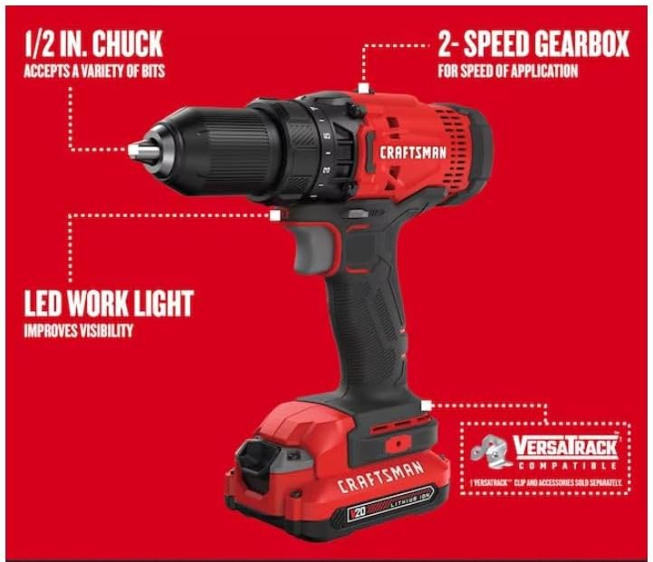 CRAFTSMEN V20 20-volt Max 6-Tool Power Tool Combo Kit with Soft Case (2-Batteries and Charger Included)