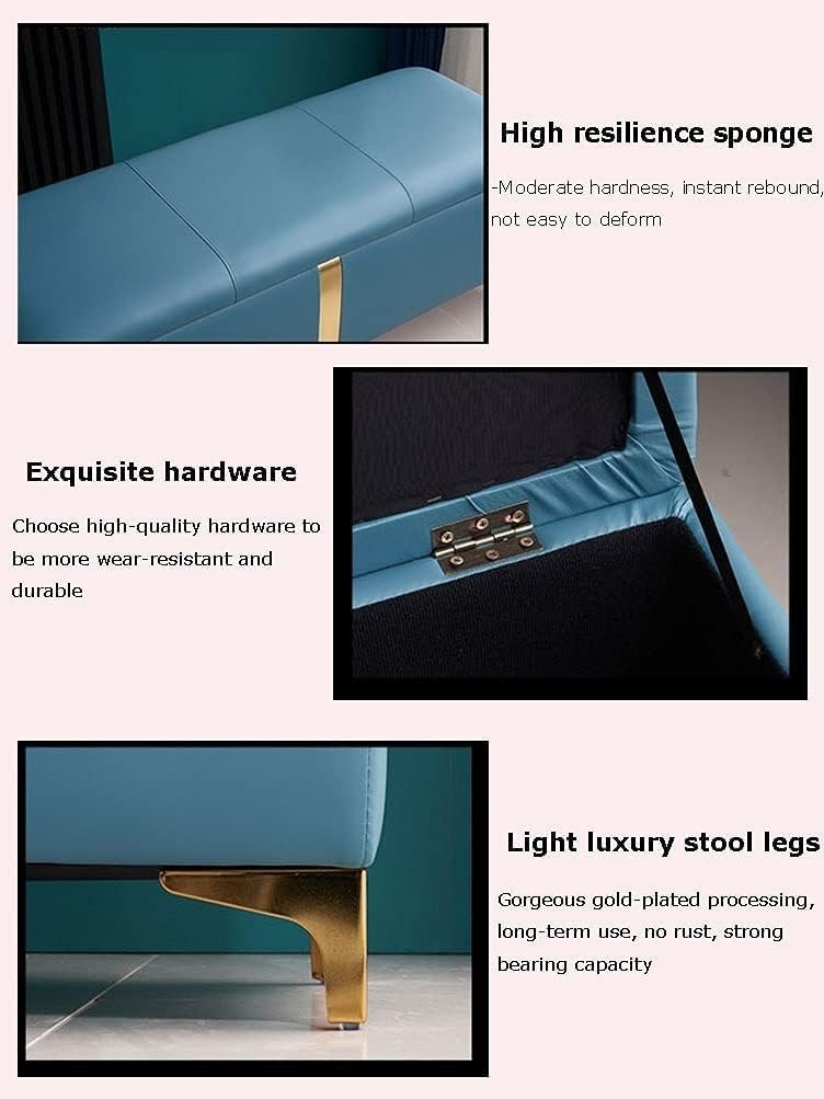 BTZHY Vanity Chair,Ottoman Bench Shoe Bench Solid Wood Nordic Bench Sofa Bench Bed End Stool Makeup Bench Long Chair Soft Sofa Bedroom Bed End Stool Foot Rest Stool/Seat