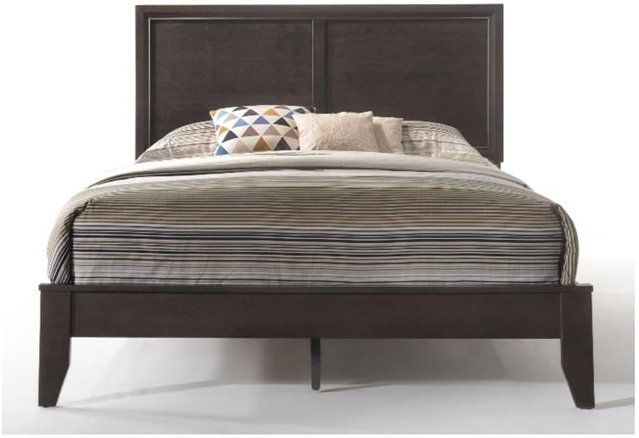 Acme Madison King Wooden Panel Bed in Espresso