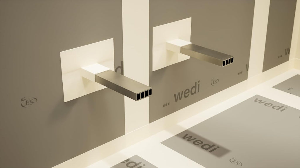 The Original Floating Shower Bench Kit with Wedi Building Boards & Original Shower Bench Bracket (12x24)-Great for New Constructions or Bathroom Renovations, Ready to Tile Shower Bench