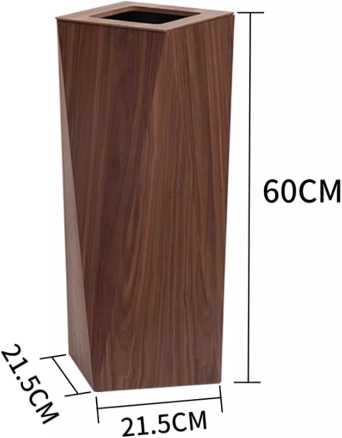 Wooden Trash Can with Diamond Design High Grade Household Waste Basket for Living Room Office and Bathroom Smart and Stylish Garbage Bin for Home or Work (Mixed Colors)