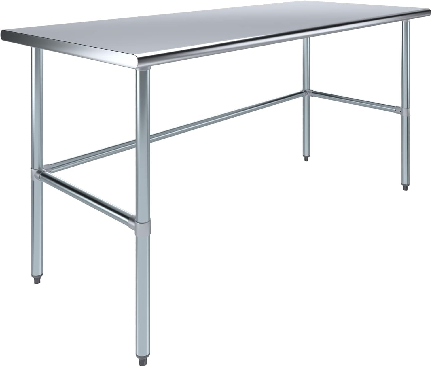 72' x 30' Open Base Stainless Steel Work Table – NSF Certified Heavy Duty Commercial Prep Table with Galvanized Legs for Kitchens, Restaurants & Garages