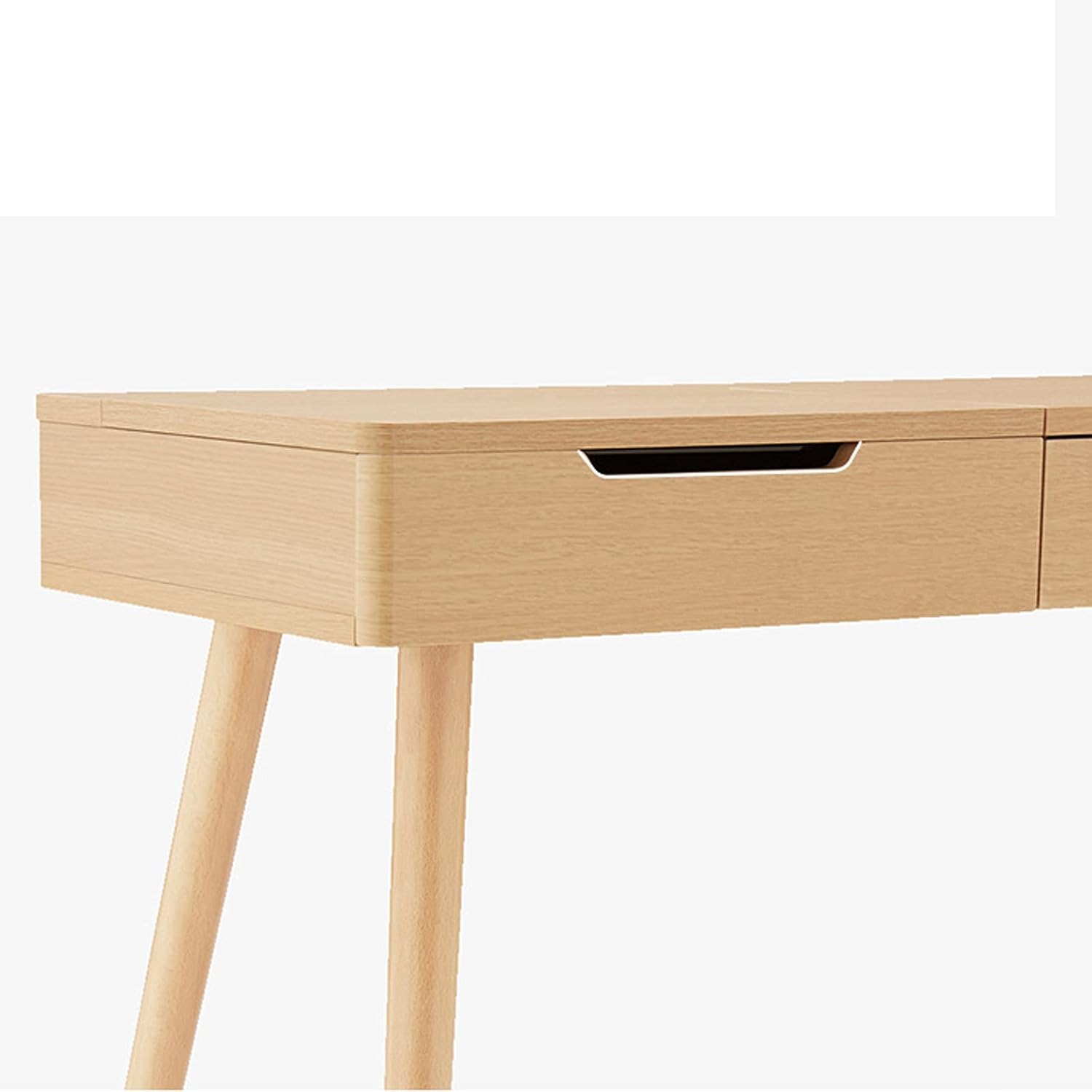TOMYEUS Dressing Table Wood Dressing Table, Desktop Flip Mirror Dressing Table, Multi-Function Computer Desk, for Bedroom Home Vanity Benches/Makeup Vanity Desk