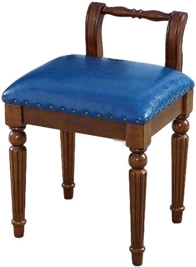 BTZHY Vanity Chair,Leather Vanity Benches Footstools, Backrest Piano Stool, Makeup Seat, Garden Stools, Dressing Stools, Living Room and Bedroom Desk Stools