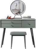 Vanity Benches Dresser Bedroom Modern Minimalist Dressing Table Small Apartment Dressing Table with Three Drawers, Stool and Mirror (Color : A)
