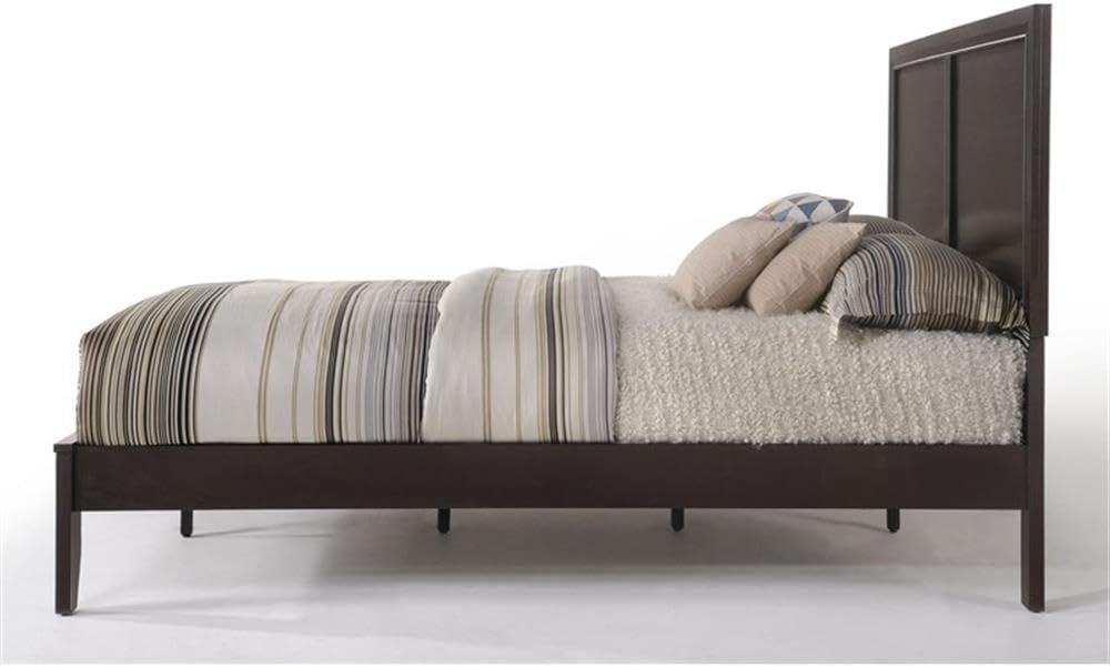 Acme Madison King Wooden Panel Bed in Espresso