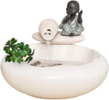 Small Indoor Water Fountain Water Features Outdoor Tabletop Fountain Indoor Tabletop Decoration Fountain Ceramic Zen Meditation Waterfall(Color:a,Size:)