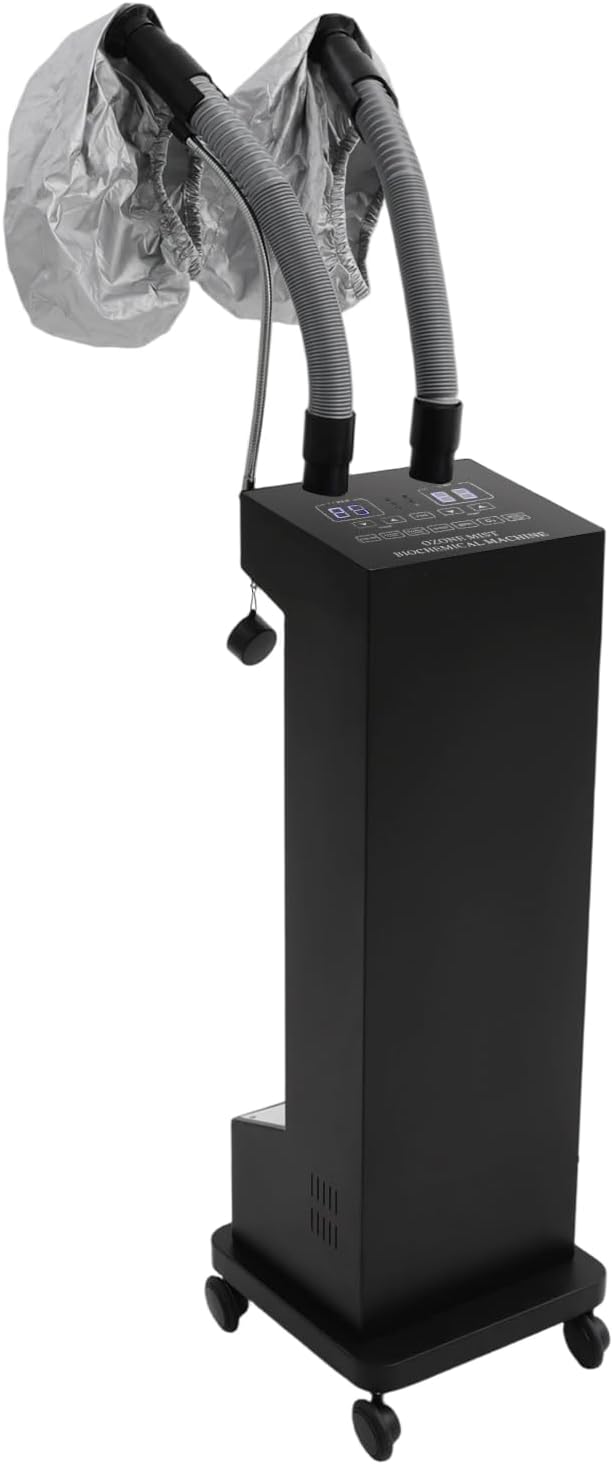 TFCFL 650W Professional Hair Steamer with Nano Mist, 5 Modes (Color/Care/SPA), Adjustable Timer & Temp, 0.32gal Tank & Mobility Base - for Salon & Home Deep Conditioning Treatments (Black)