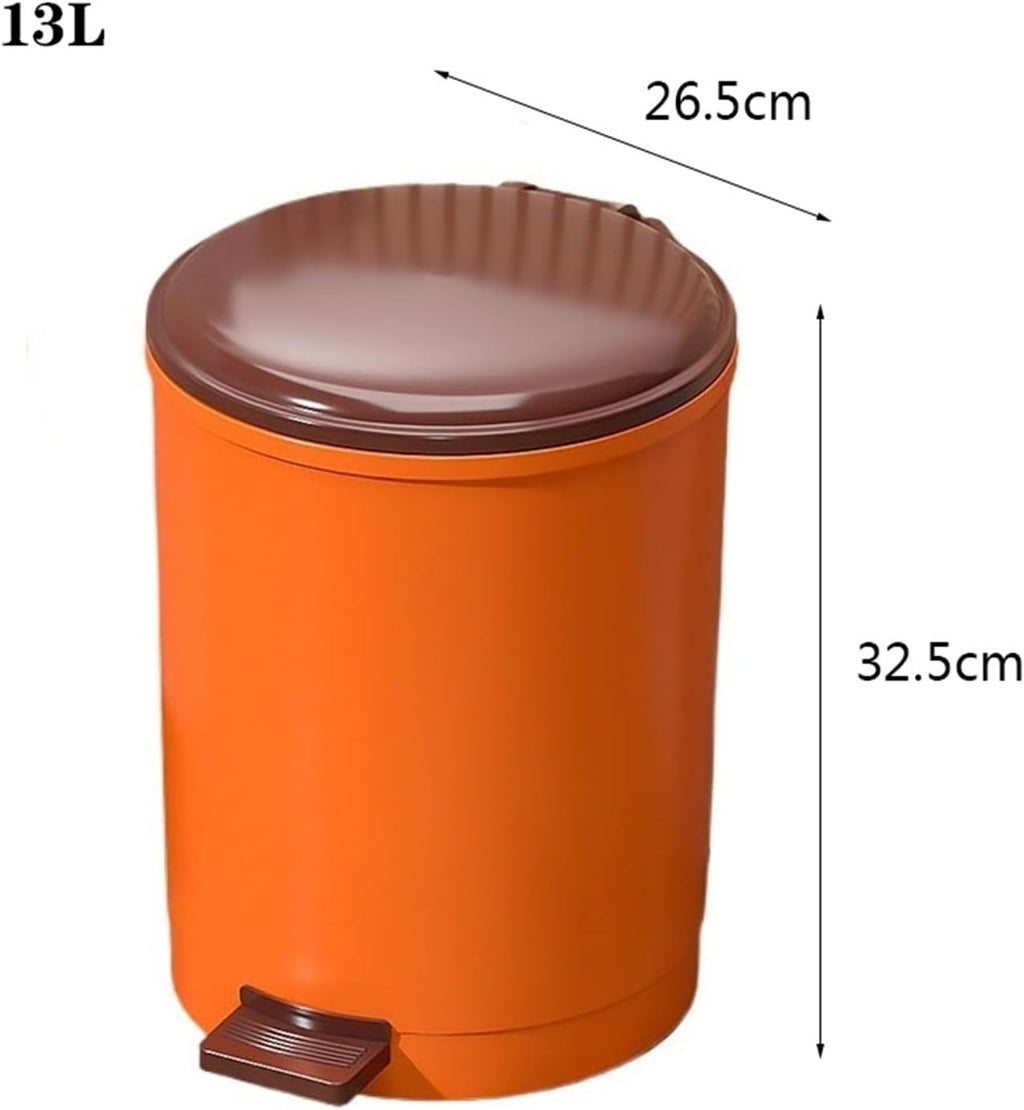 13L Round Touchless Smart Trash Can with Lid for Home Hands Free Operation Odor Control Blue Ideal for Living Room Bedroom Bathroom and Kitchen