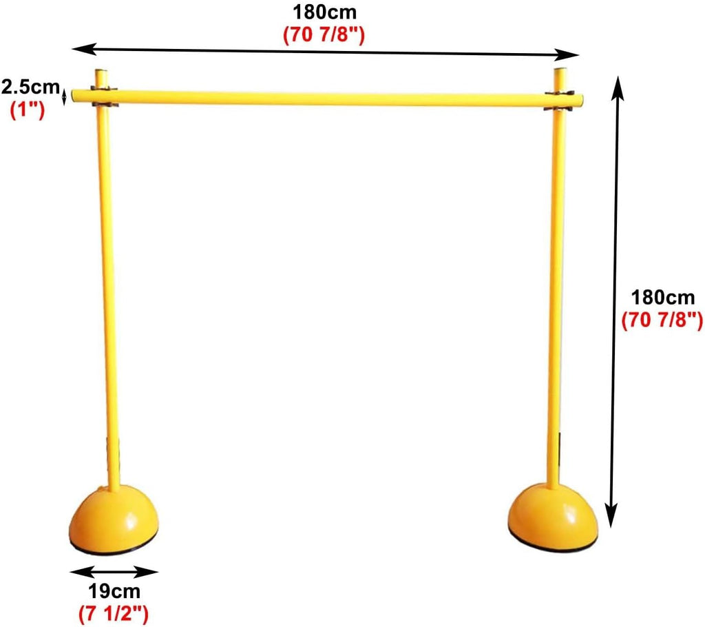 CMYUN Adjustable Speed Agility Poles with Base, Soccer Traning Equipment/Track & Field Hurdle Trainer, Horse Dog Agility Training Pole, 100/150/180cm(180cm(70 7/8'))