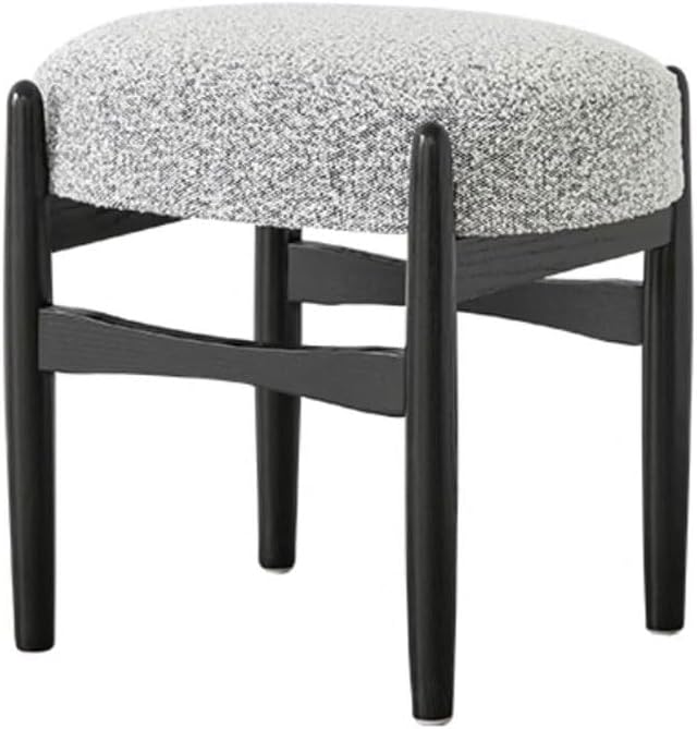 Entryway Shoe Bench: Lambskin-Upholstered Solid Wood Vanity Perch - Creative Sofa Accent