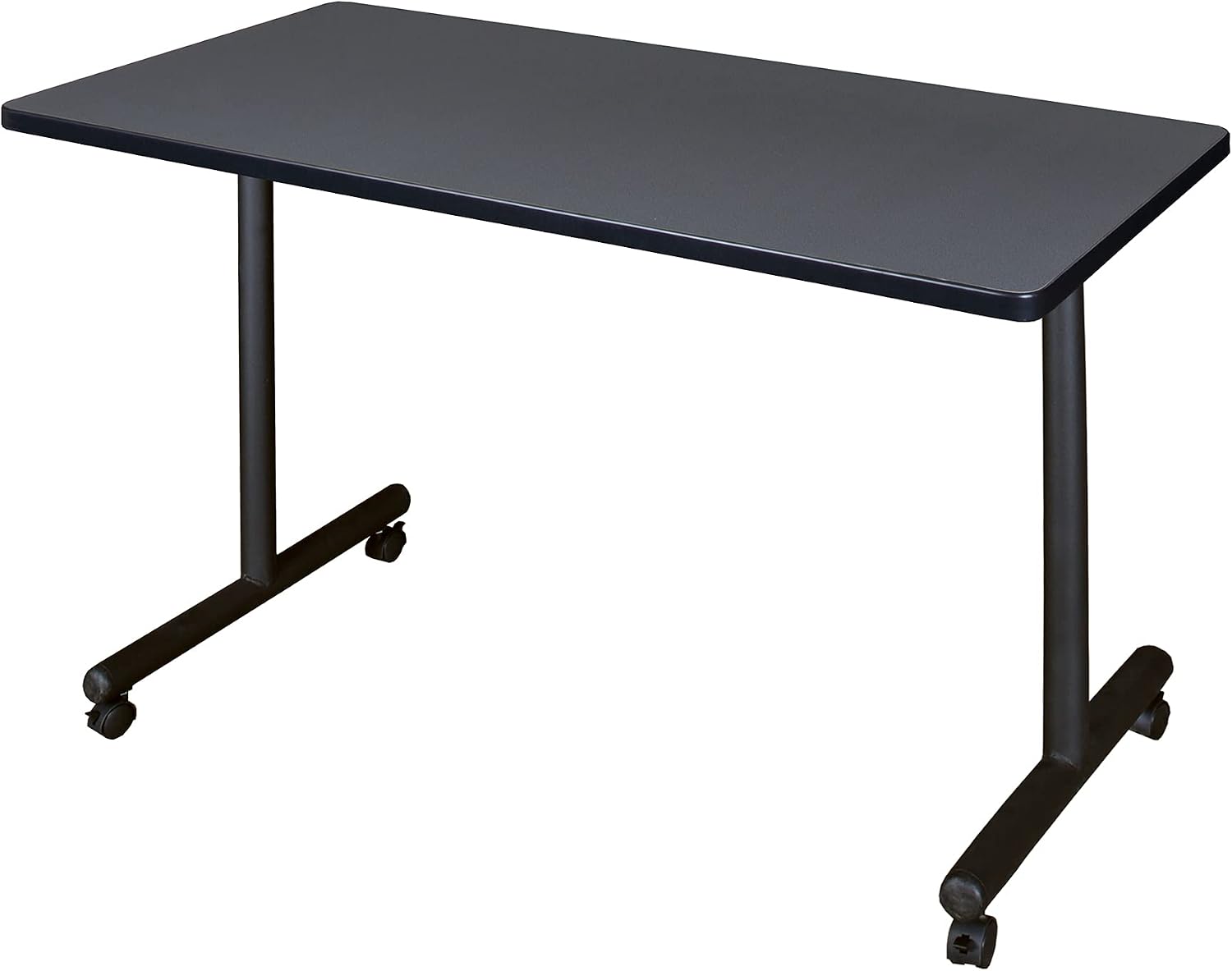 Regency Kobe 48 x 24 in. Mobile T-Base Training Seminar Table- Grey