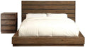 Furniture of America FOA Benjy 2-Piece Rustic Natural Tone Wood Bedroom Set - King + Nightstand