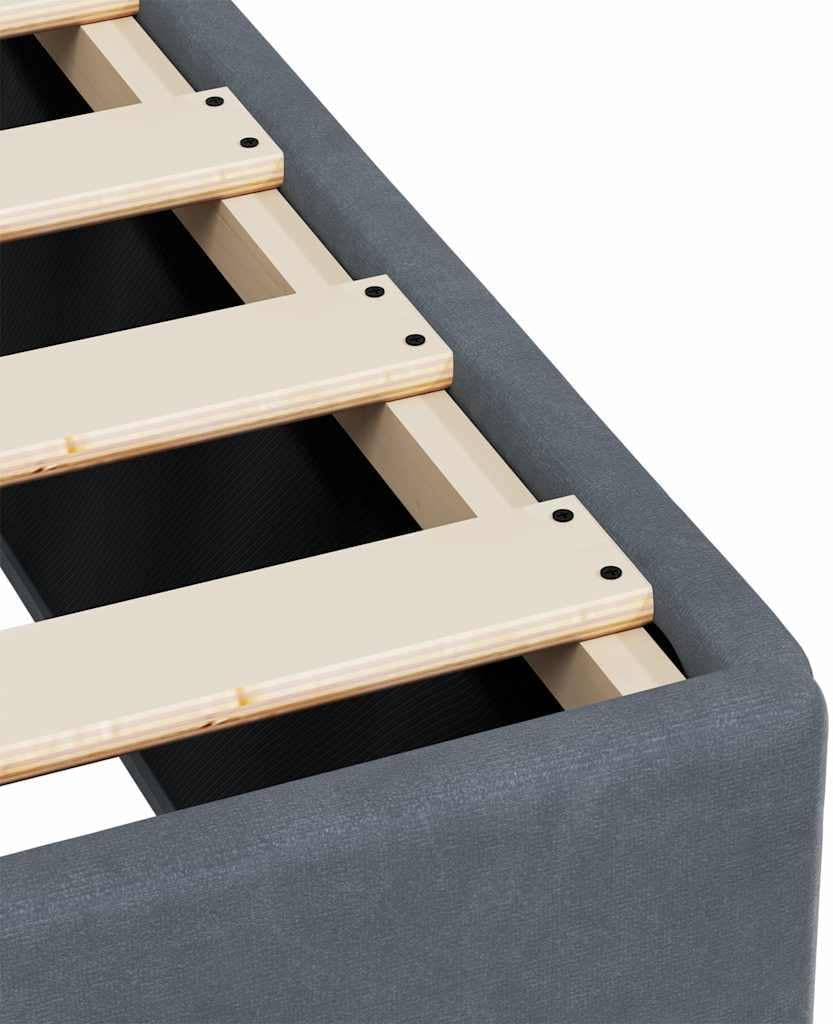 Dark Grey Velvet Twin XL Bed Frame with Plywood Engineered Wood Base for Modern Bedroom, Soft Upholstered Platform Bed with Sturdy Support and Easy Assembly