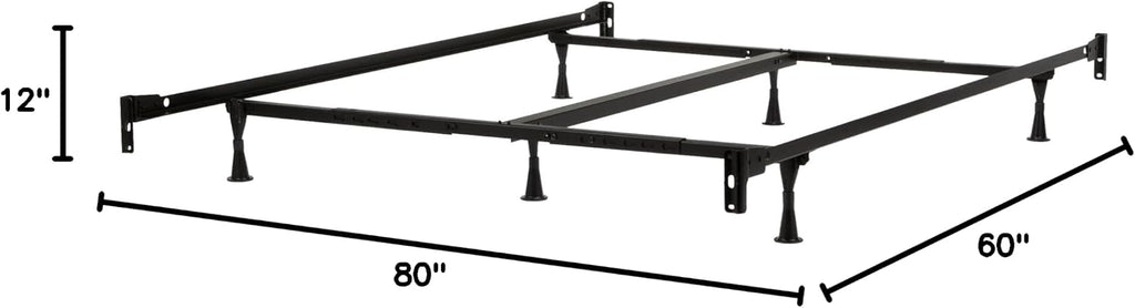 Dream Solutions USA DS USA Spinal Dream Plush PillowTop Eurotop Mattress Set with Metal Bed Frame - Orthopedic, Great for Your Back, Longlasting Comfort (Queen 60'x80'x12')