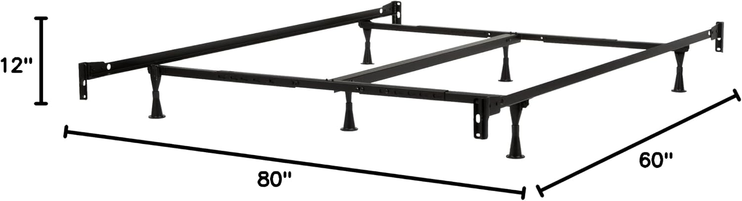 Dream Solutions USA DS USA Spinal Dream Plush PillowTop Eurotop Mattress Set with Metal Bed Frame - Orthopedic, Great for Your Back, Longlasting Comfort (Queen 60'x80'x12')
