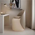 360°Swivel Stool Chair, Makeup Padded Chair, Ottoman Stool with Backrest, Barrel Vanity Chair, High-end Vanity Stool, Modern Stool for Vanity, Simple Vanity Bench(Gray)