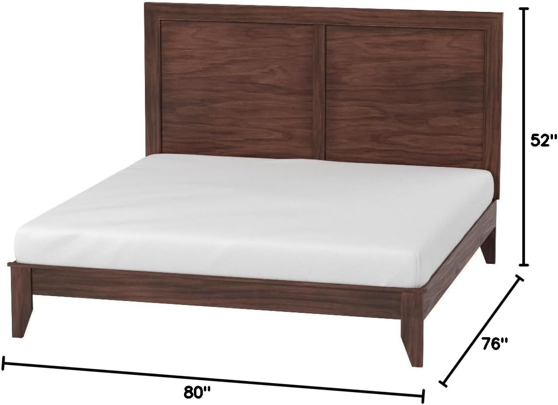 Acme Madison King Wooden Panel Bed in Espresso