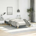 Dark Grey Polyester Twin XL Bed Frame with Plywood and Engineered Wood Construction, Modern Upholstered Platform for Sleek Decor, Breathable Fabric and Durable Support,