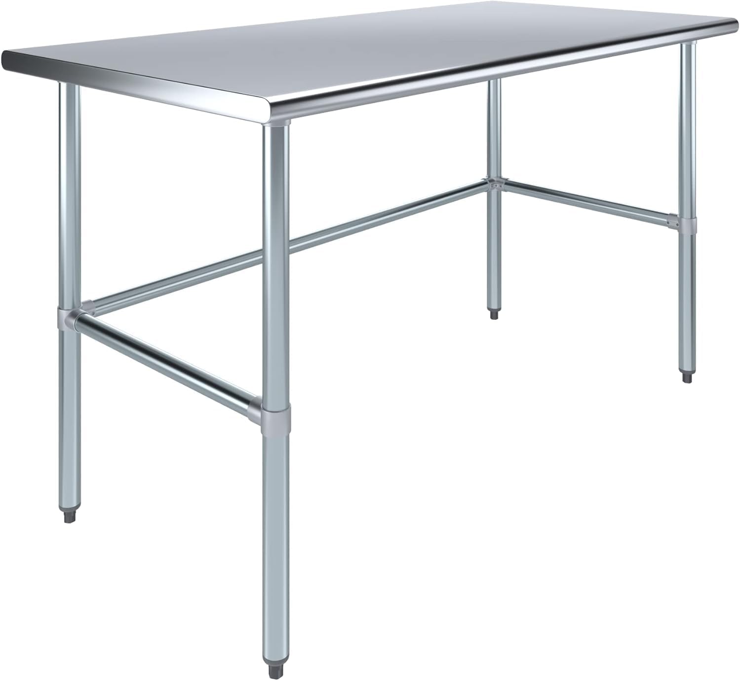 60' x 30' Open Base Stainless Steel Work Table – NSF Certified Commercial Utility Table with Galvanized Legs for Kitchens, Restaurants & Garages