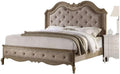 ACME Chelmsford Queen Bed - 26050Q - Beige Fabric & Antique Taupe