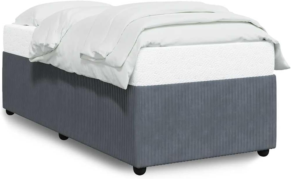 Dark Gray Velvet Twin XL Bed Frame with Plywood and Engineered Wood Construction, 100% Polyester Upholstery for Modern Bedroom Decor, Breathable Material and Easy Assembly