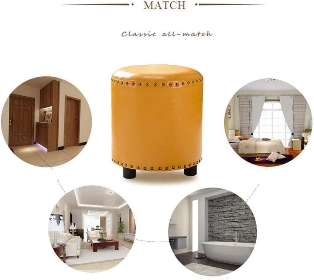 BTZHY Vanity Chair,Fashion Modern Makeup Stool Solid Wood Oil Wax Change Shoe Bench Living Room Bedroom-Footstool Sofa Stool Wooden Bench Seat